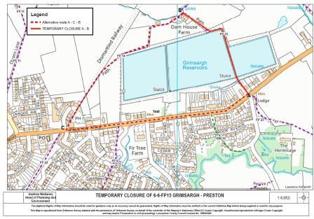 Footpath Closure Map Sept 2018