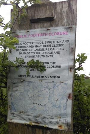 Footpath closure notice